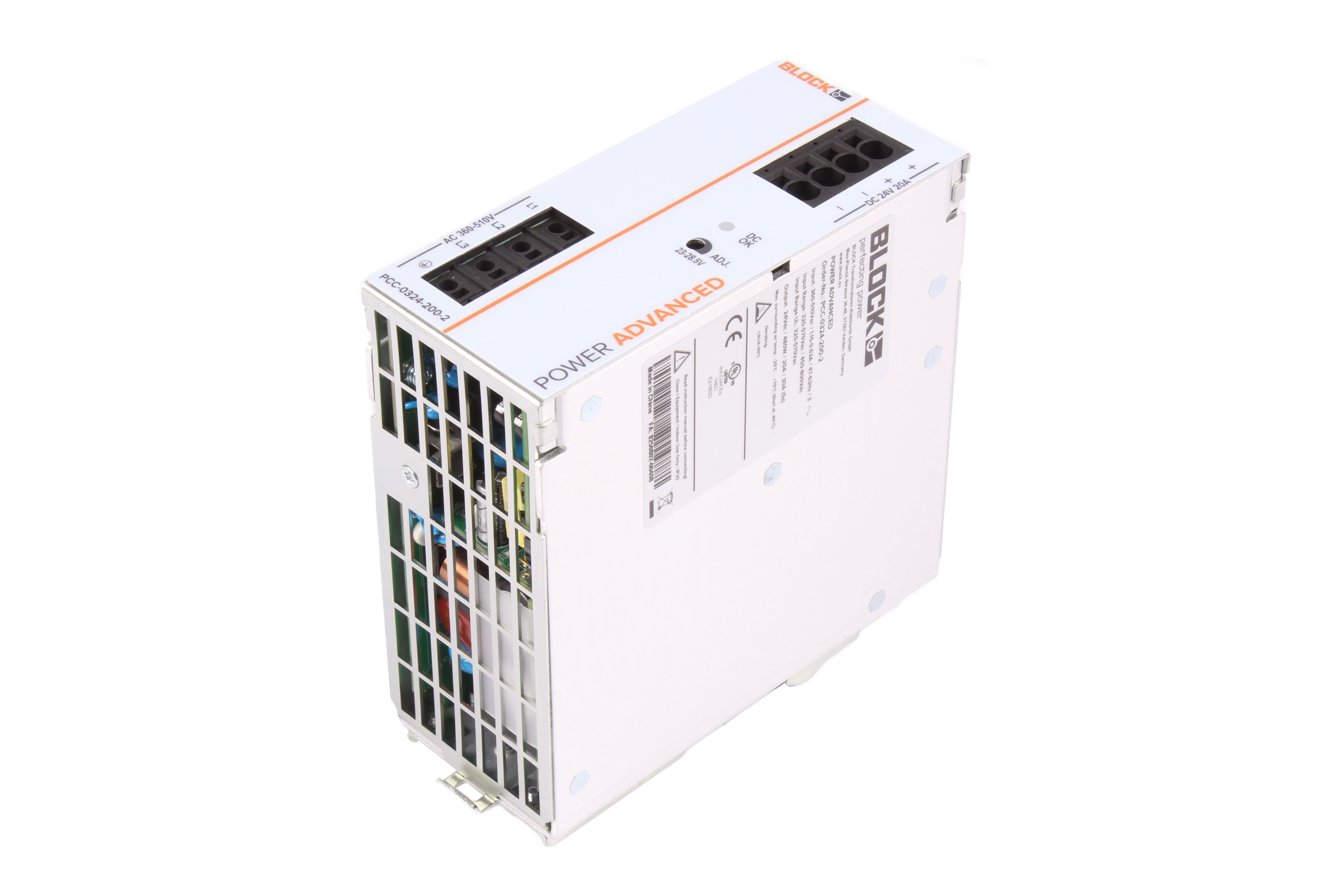 BLOCK PCC-0324-200-2 POWER COMPACT BLOC DALIMENTATION 575V 0.48 KW 3 -F 24 V DC 20A 