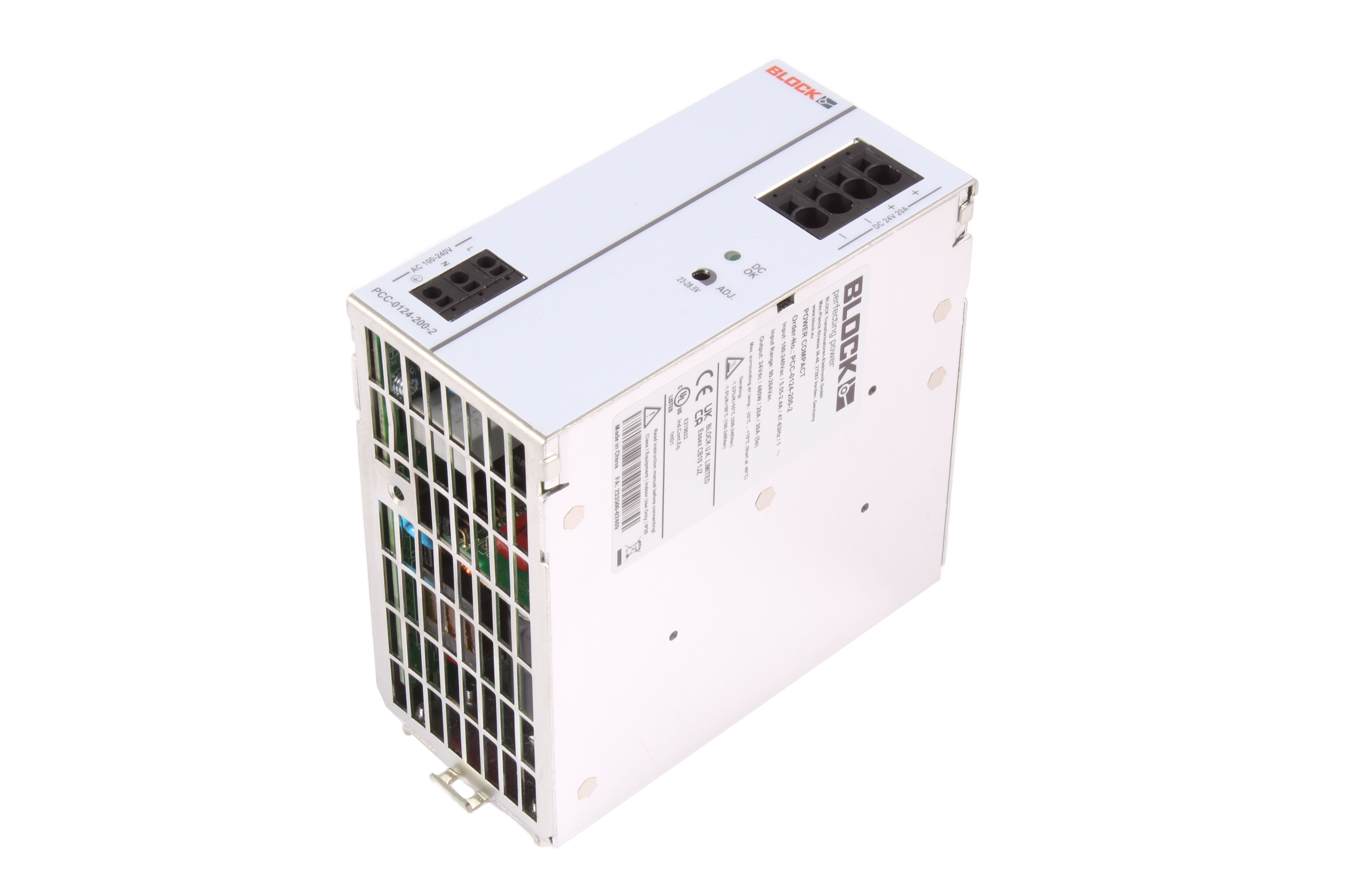 BLOCK PCC-0124-200-2 ALIMENTADOR 240V 0.48 KW 1 -F 24 V DC 20A 