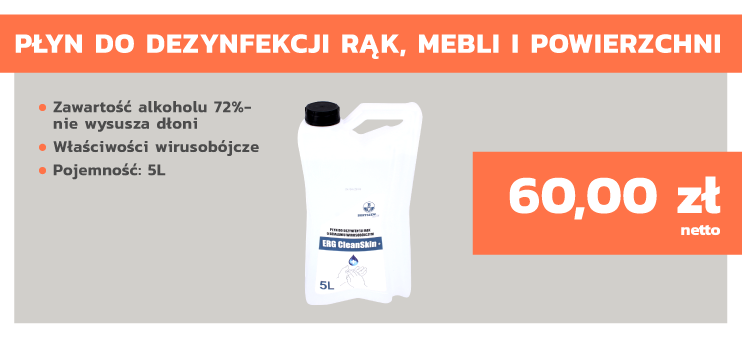 Płyn do dezynfekcji dłoni oraz powierzchni 5L