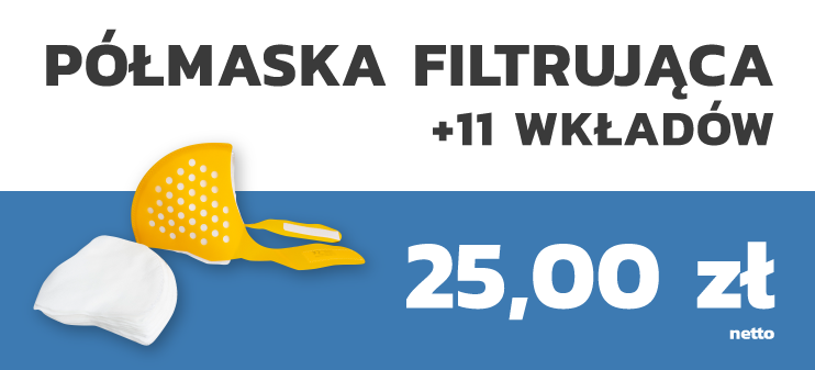 Półmaska z wkładami filtrującymi