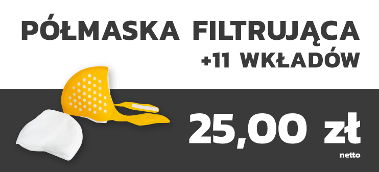 Półmaska z wkładami filtrującymi