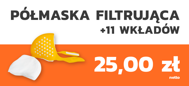 Półmaska z wkładami filtrującymi